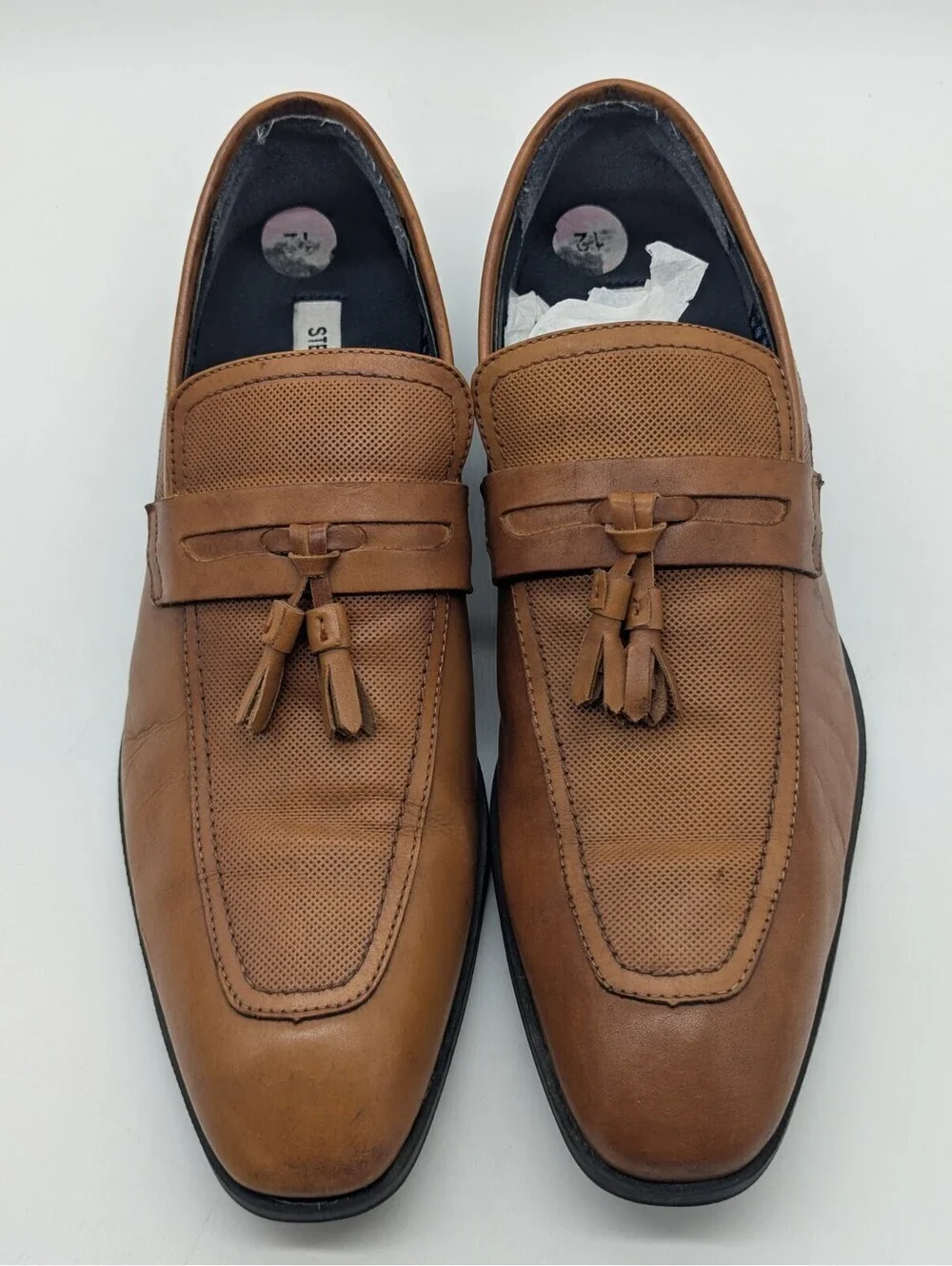 Mens Size 12 - Steve Madden P-talbot Brown Leather Driver Loafer Dress Shoes